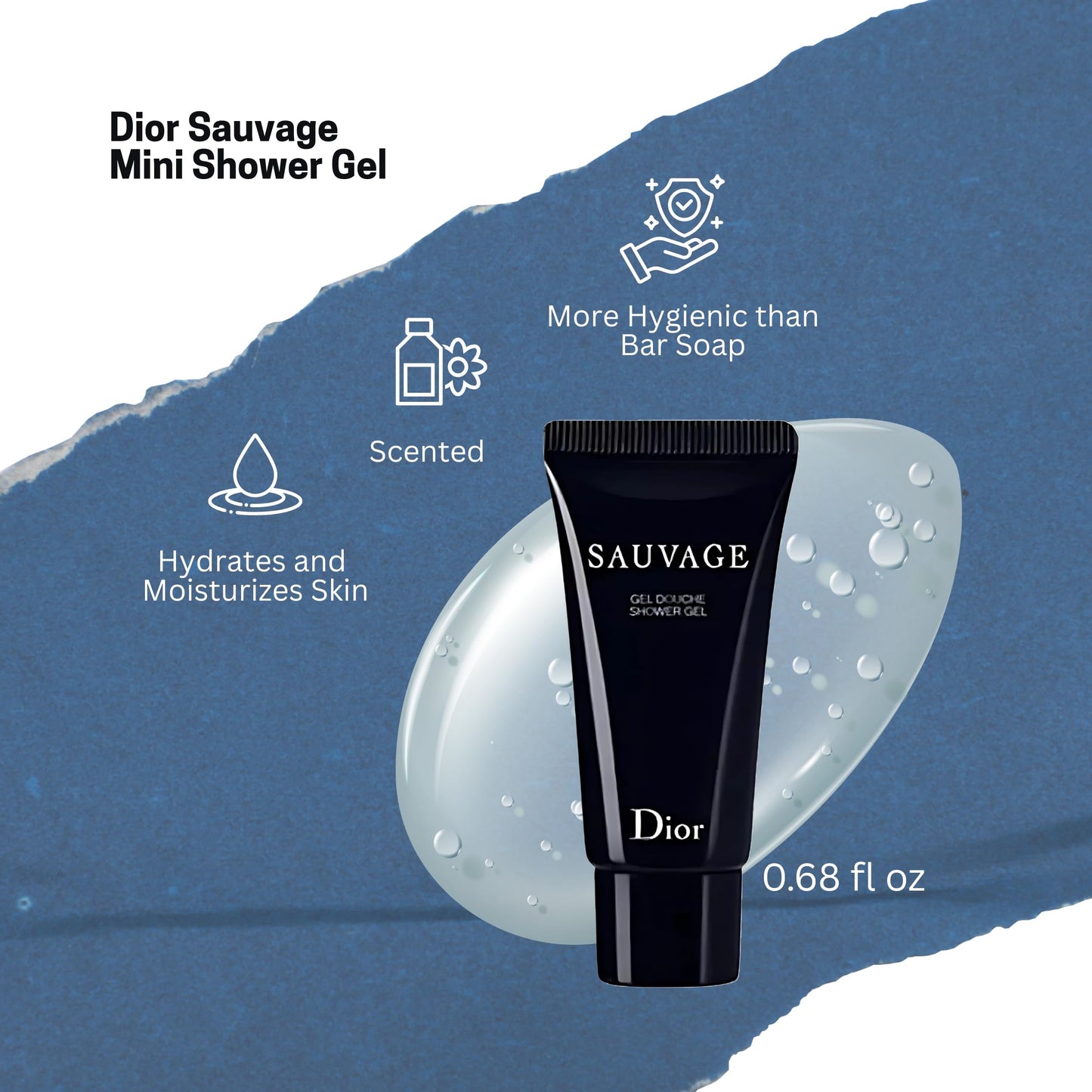 Sauvage by Christian Dior for Men 0.34 oz Eau de Parfum Travel Size | Designer men's cologne, luxury mini perfume, pocket size, TSA-friendly, fragrance sampler, gift for him