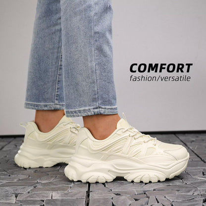 Women's Road Running Shoes Non Slip Ladies Walking Fashion Athletic Chunky Sneakers Work Gym Comfort Lightweight Mesh Soft Sole