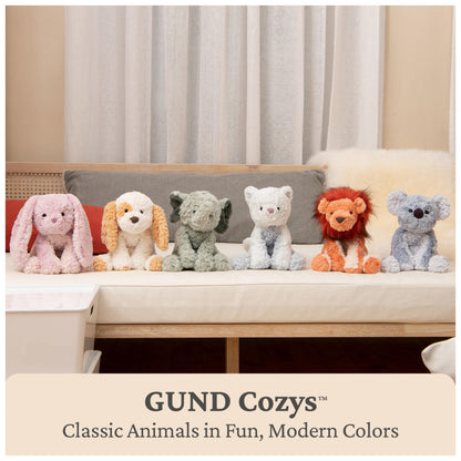 GUND Cozys Collection Cow, Stuffed Animal for Ages 0 and Up, Spring Decor Plush Toy, Cream/Blue, 10”