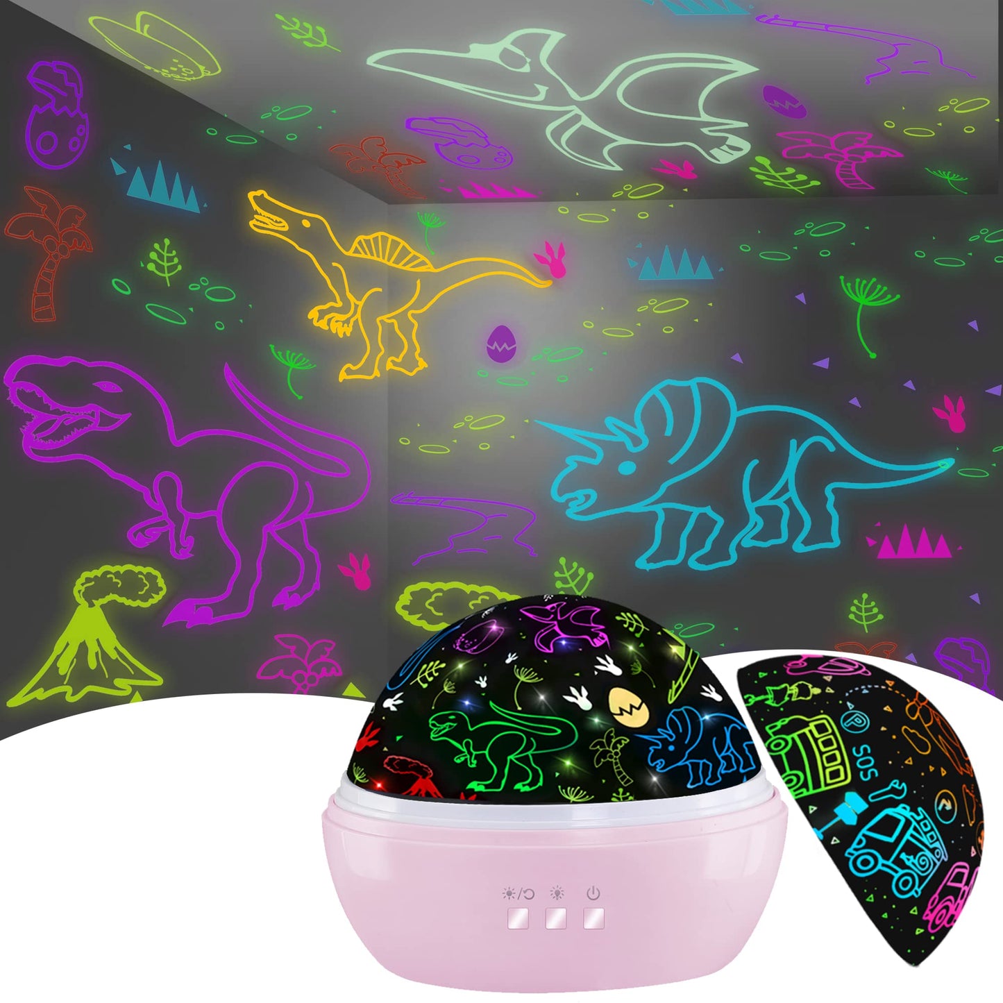 Dinosaur Night Light Toys for 3-8 Year Old Boys,2 in 1 Dino Projection for 2-10 Year Kids,Boys Girls Gifts,Suitable for Chirstmas Xmax Easter Birthday