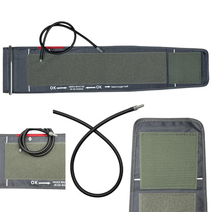 Medium Easy Wrap Blood Pressure Cuff for Thin and Small Arm,Compatible with Omron 8.7~12.6 Inches (22~32) CM Adult BP Replacement Cuff, Adult Cuff Only -5 Connectors (Medium+ 5 Connectors)