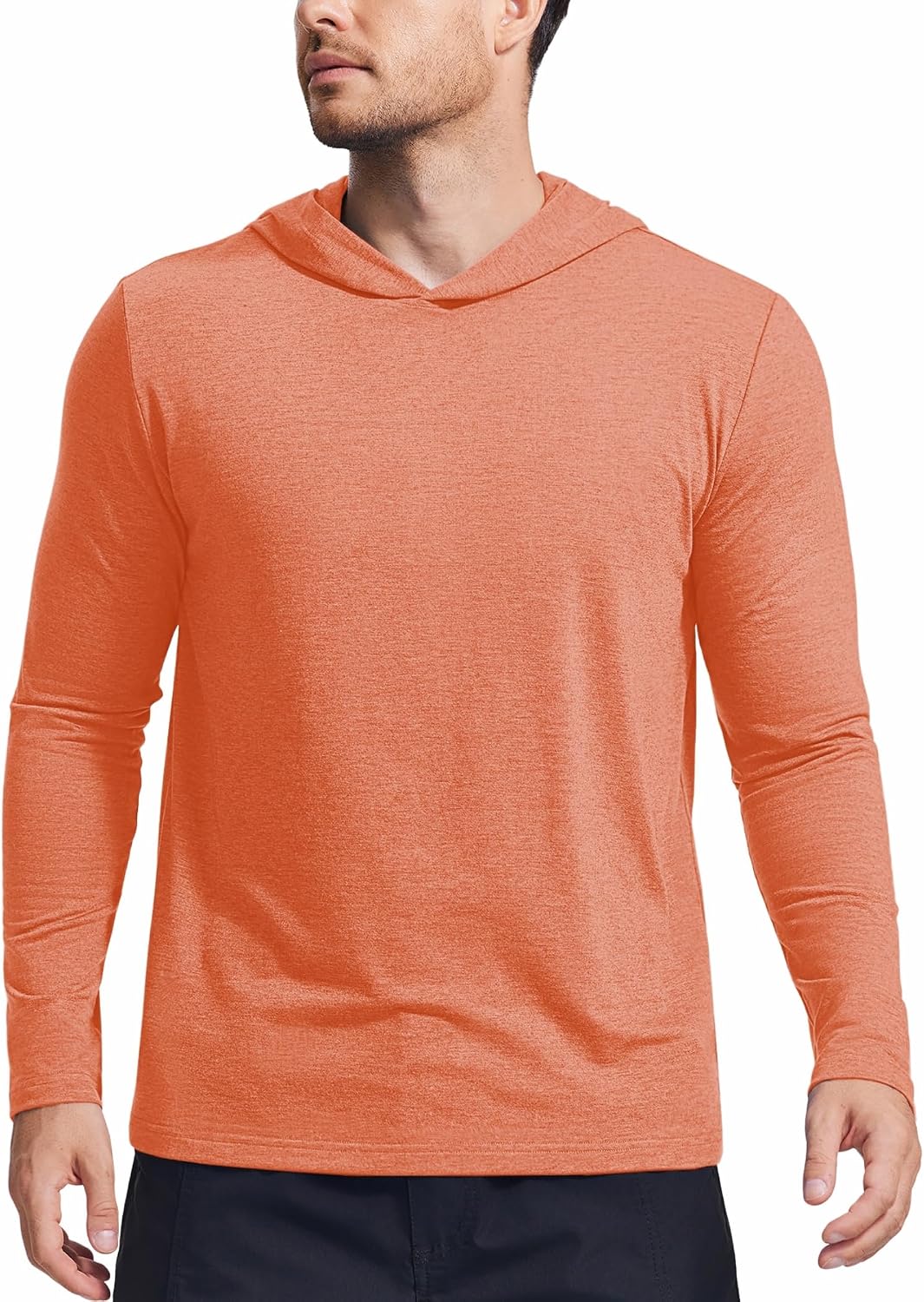 PINSPARK Lightweight Pullover Hoodies for Men Long Sleeve Hoodie for Golf Gym Workout Athletic Sweatshirt
