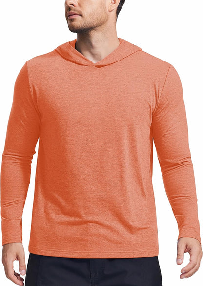 PINSPARK Lightweight Pullover Hoodies for Men Long Sleeve Hoodie for Golf Gym Workout Athletic Sweatshirt