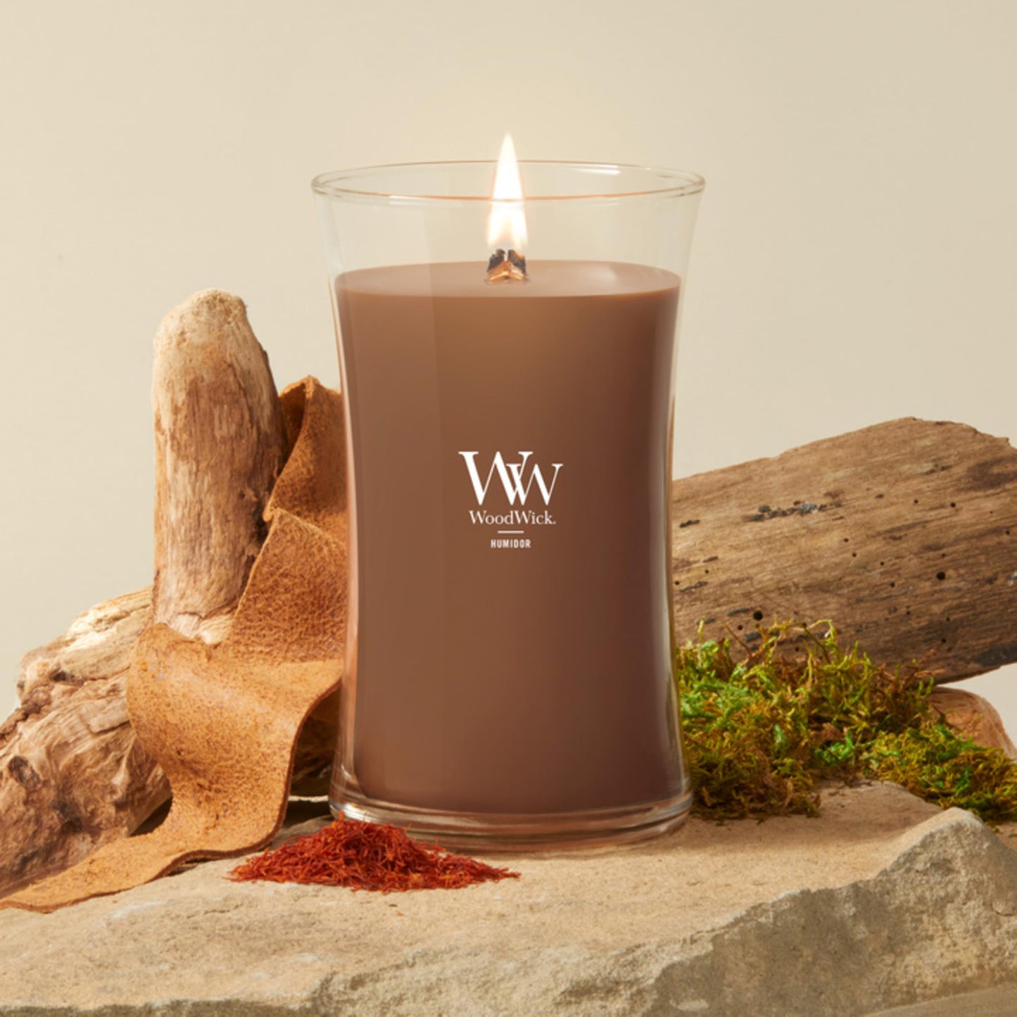 WoodWick Large Hourglass Fireside Candle, Premium Soy Blend Wax, Crackles as it burns, Perfect for Gifting, 21oz