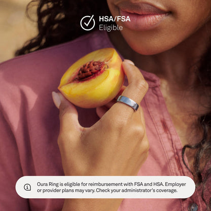 Oura Ring 5 - Stealth - Size 9 - World's Smallest Smart Ring - Sleep, Activity, Women's Health, AI Advisor, 1 Week of Battery Life, Oura App, Android & iOS Compatible