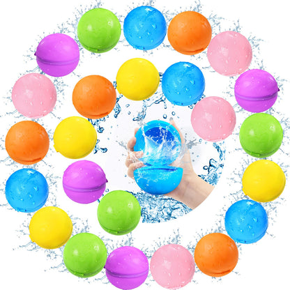 12Pcs Reusable Water Balloons, Pool Beach water Toys for Boys and Girls, Outdoor Summer Toys for Kids Ages 3-12