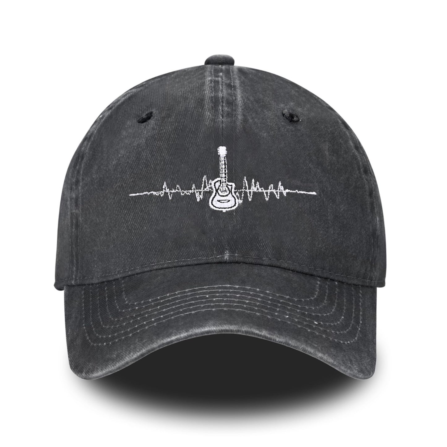 Embroidered Baseball Cap Adjustable Vintage Washed Distressed Denim Baseball Hat for Women Men