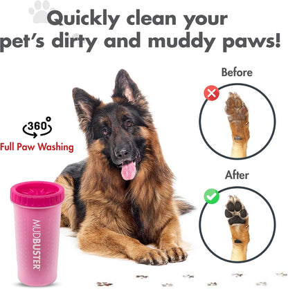 Dexas MudBuster Portable Dog Paw Cleaner - Premium Quality, Blue, Small Size for Pet Supplies and Accessories