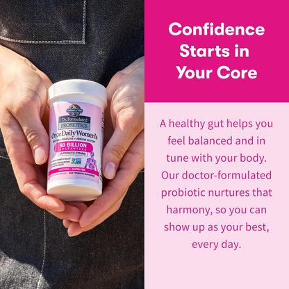 Garden of Life Dr. Formulated Once Daily Women's Probiotics with 50 Billion CFU & Organic Prebiotics – Vaginal Health, Digestive Support, Immune Support, Dairy Free, 30 Capsules