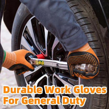 Schwer 3/6/12 Pairs Safety Work Gloves with Certified Level 6 Abrasion Resistance, Gardening Gloves with MicroDot Grip, Touchscreen, General A1 Cut Resistant Glove MicroFoam Nitrile Coated, LT5619, L