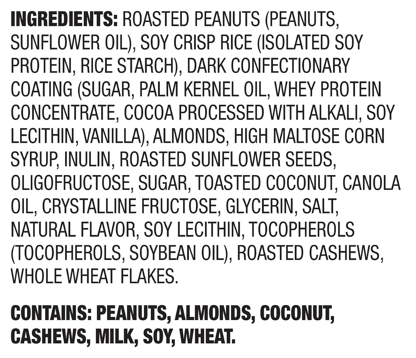 Amazon Brand - Happy Belly Protein Chewy Bars, Peanut, Almond & Dark Chocolate, 5 Count (Pack of 2)