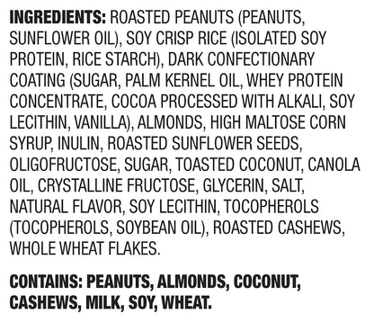 Amazon Brand - Happy Belly Protein Chewy Bars, Peanut, Almond & Dark Chocolate, 5 Count (Pack of 2)