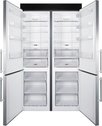 Summit 48" Bottom Refrigerator, Counter Depth Refrigerator-Freezer, French Door, Energy Star, Stainless Steel - FFBF181ES2KIT48