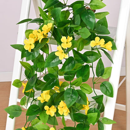 BLEUM CADE Fake Hanging Plants, 2pcs Artificial Pothos Vines Faux Plants Greenery for Wall Home Living Room Office Indoor Outdoor Decor (No Baskets)