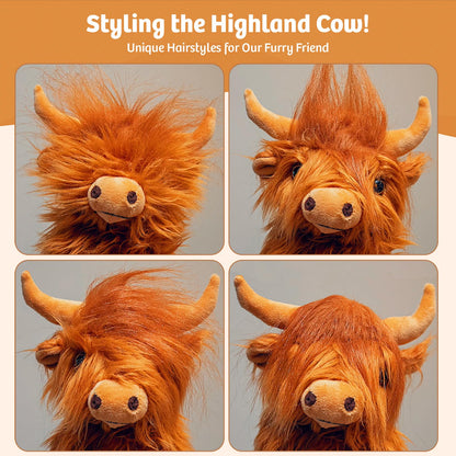 Marysun Microwavable Highland Cow Stuffed Animal - Weighted Stuffed Animal Plush, Heating Pad, Cozy Gift for Girls|Women|Kids|Elderly People, 9.8in, 1.65lb