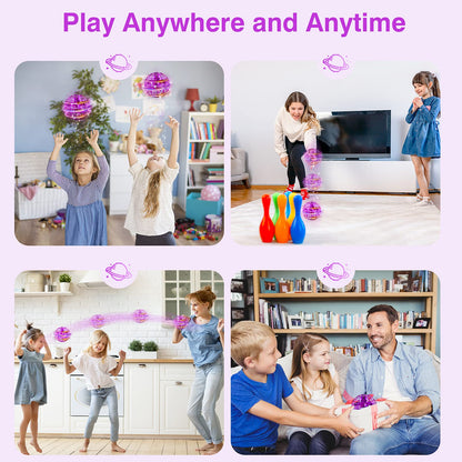 Ciniffo 2026 Upgraded Flying Orb Ball Toy with Dazzling Lights, Magic Hover Spinner, Cool Boomerang Hand Drone, Galaxy Ball Cosmic Globe, Indoor Outdoor Toys Gift for Kids 6 7 8 9 10+ Boys Girls