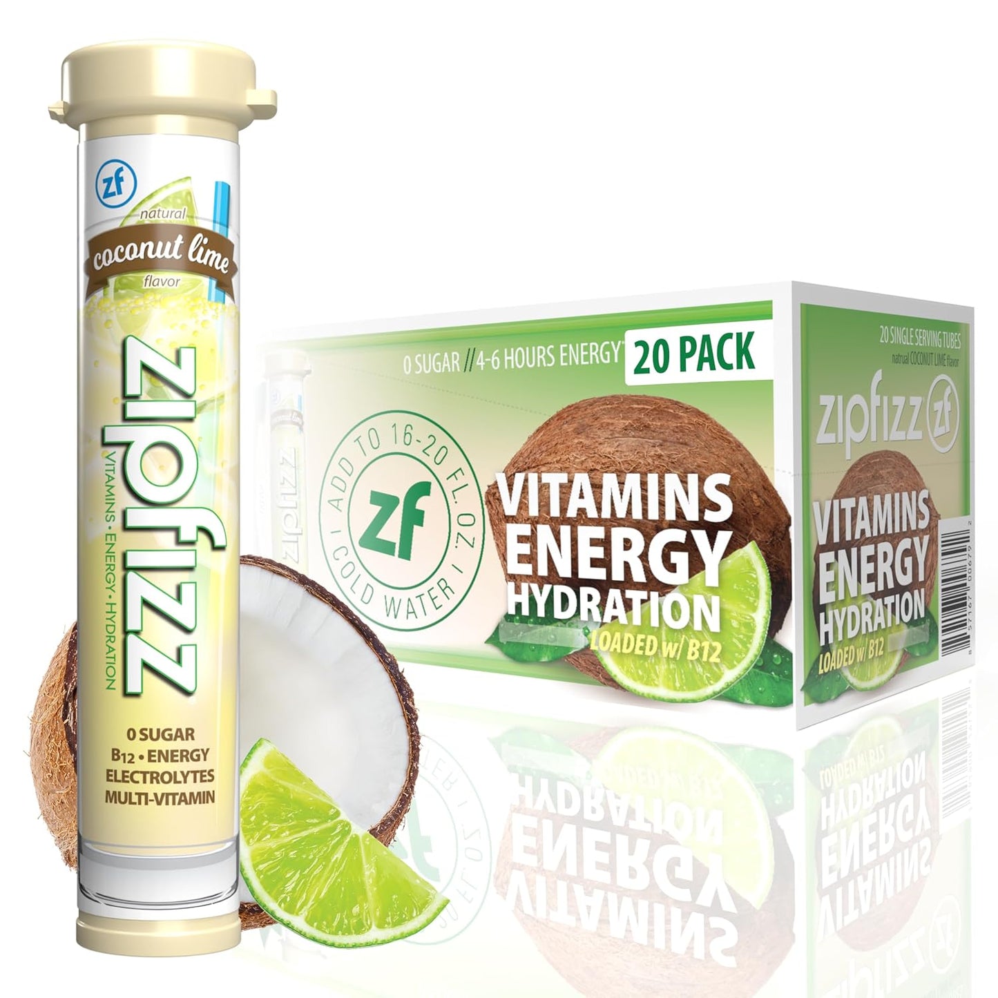 Zipfizz Daily Energy Drink Powder, Blood Orange, 20 Pack | 3-in-1 Sustained Energy, Rapid Hydration, and Essential Vitamins | Sugar-Free | Electrolyte Powder | Contains Vitamin B-12 & Antioxidants