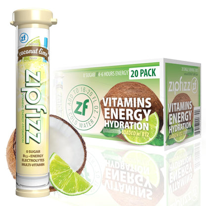 Zipfizz Daily Energy Drink Powder, Blood Orange, 20 Pack | 3-in-1 Sustained Energy, Rapid Hydration, and Essential Vitamins | Sugar-Free | Electrolyte Powder | Contains Vitamin B-12 & Antioxidants