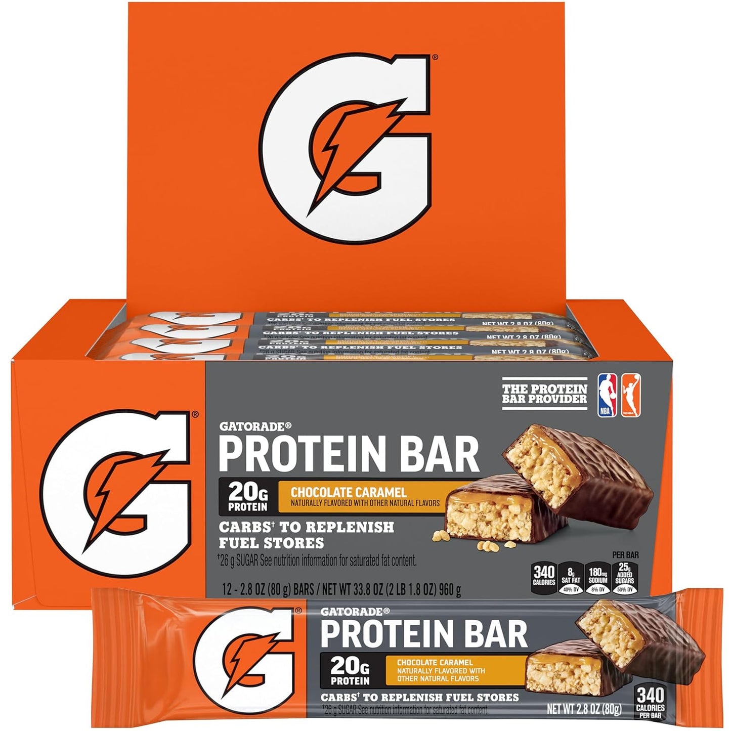 Gatorade Whey Protein Recover Bars, Chocolate Chip, 2.8 ounce(Pack of 12)