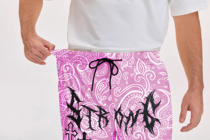 QJQ Men's 2 in 1 Goth Graphic Drawstring Elastic Waist Shorts Summer Casual Workout Athletic Gym Track Shorts