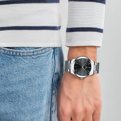 LN LENQIN Mens Watches Waterproof Stainless Steel Watch for Men Analog Quartz Fashion Business Designer Wristwatch