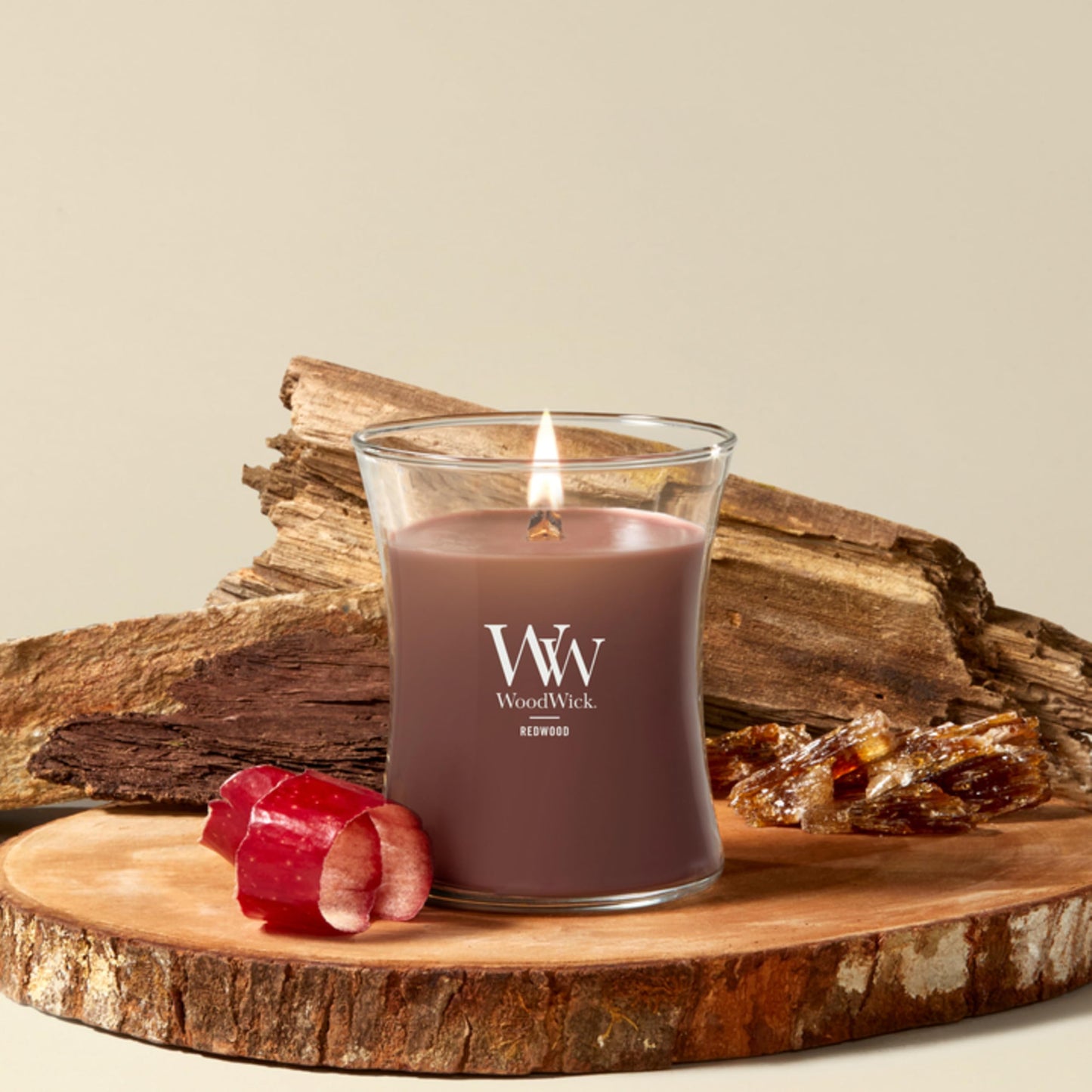 WoodWick Large Hourglass Fireside Candle, Premium Soy Blend Wax, Crackles as it burns, Perfect for Gifting, 21oz