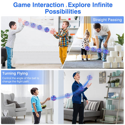 Ciniffo 2026 Upgraded Flying Orb Ball Toy with Dazzling Lights, Magic Hover Spinner, Cool Boomerang Hand Drone, Galaxy Ball Cosmic Globe, Indoor Outdoor Toys Gift for Kids 6 7 8 9 10+ Boys Girls