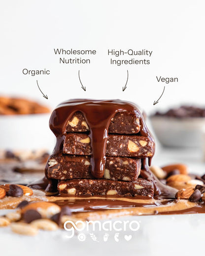GoMacro MacroBar Organic Vegan Protein Bars - Coconut + Almond Butter + Chocolate Chips (2.3 Ounce Bars, 12 Count)