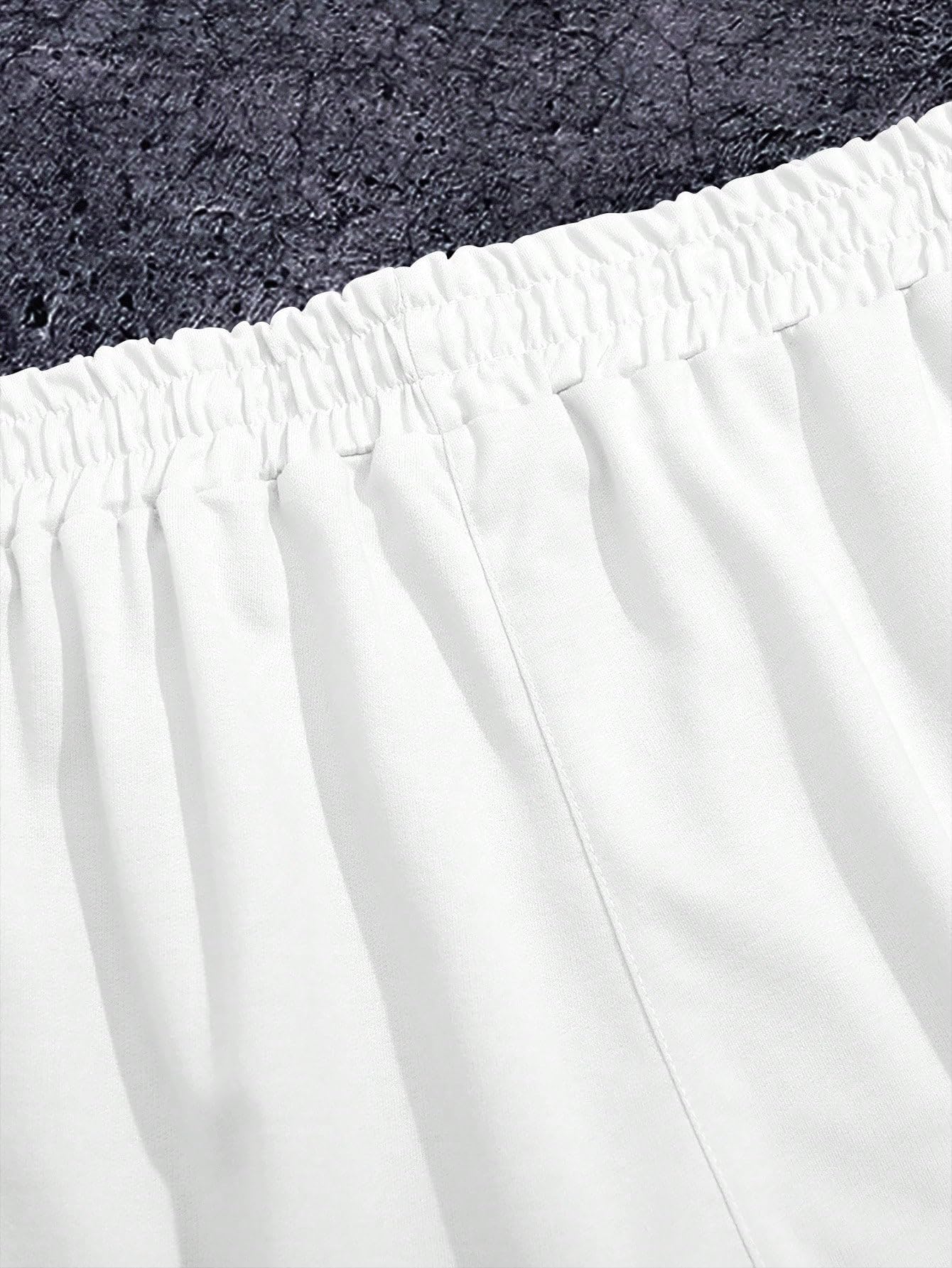 QJQ Men's Letter Graphic Drawstring Waist Shorts Summer Casual Workout Athletic Gym Track Shorts Streetwear