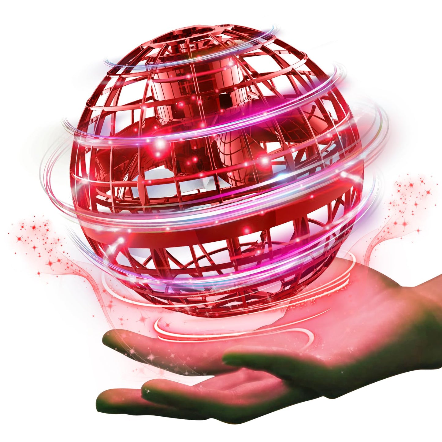 Ciniffo 2026 Upgraded Flying Orb Ball Toy with Dazzling Lights, Magic Hover Spinner, Cool Boomerang Hand Drone, Galaxy Ball Cosmic Globe, Indoor Outdoor Toys Gift for Kids 6 7 8 9 10+ Boys Girls