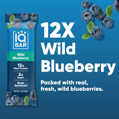 IQBAR Clean Plant Protein Bars, Almond Butter Chip 12-Count | Protein Snack | High Fiber, High Protein, Low Sugar, Clean Label Project Certified | Gluten Free, Dairy Free, Vegan, Keto, Soy Free