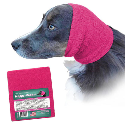 Happy Hoodie The Original Dog & Cat Calming Band - American Brand - Anxiety Relief/Noise Protection - Grooming - Thunder - Fireworks (Large, Black) - Since 2008
