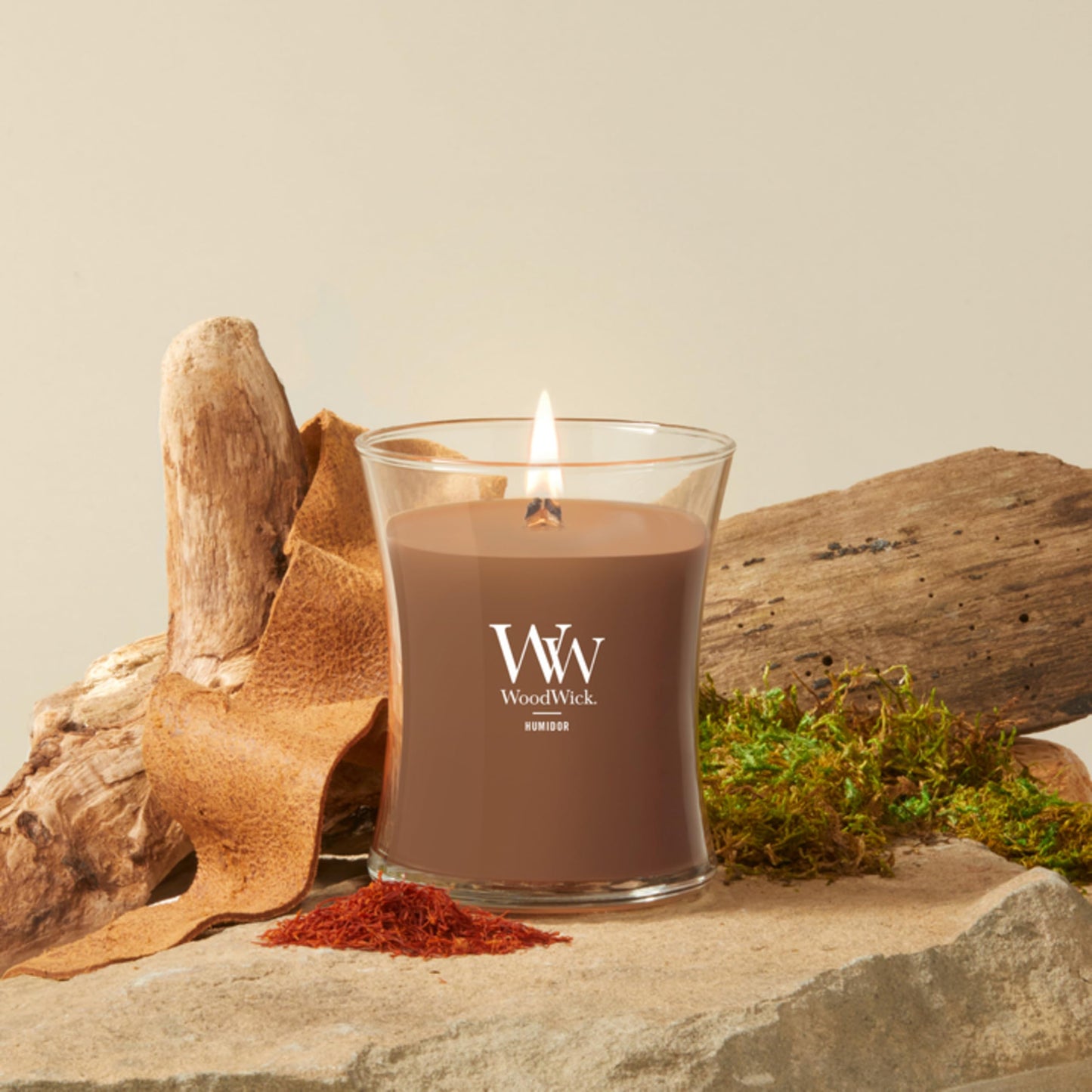 WoodWick Large Hourglass Fireside Candle, Premium Soy Blend Wax, Crackles as it burns, Perfect for Gifting, 21oz