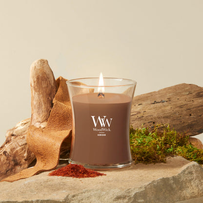 WoodWick Large Hourglass Fireside Candle, Premium Soy Blend Wax, Crackles as it burns, Perfect for Gifting, 21oz