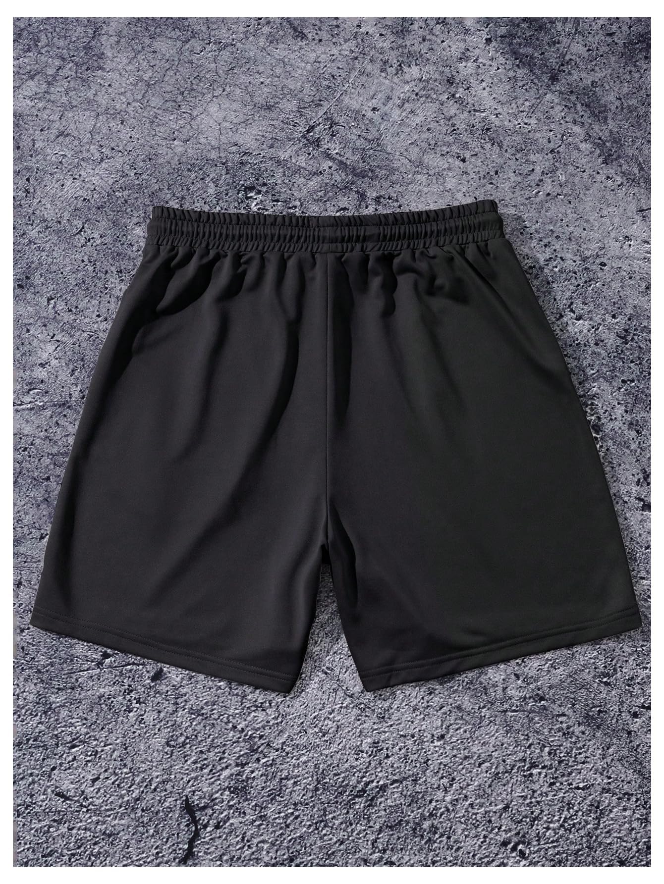 QJQ Men's Letter Graphic Drawstring Waist Shorts Summer Casual Workout Athletic Gym Track Shorts Streetwear