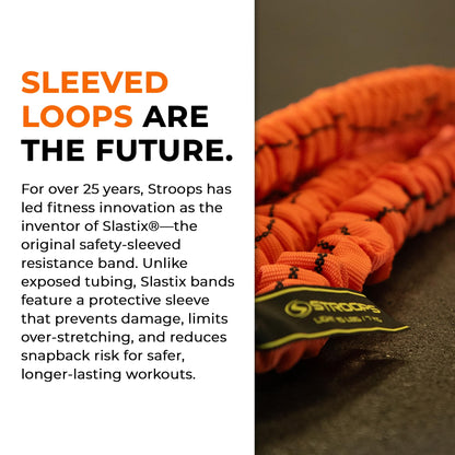 Stroops Slastix Toner Resistance Bands with Handles | Safe Sleeve Exercise Bands for Strength Training, Full Body Workouts, and Home Gym Fitness