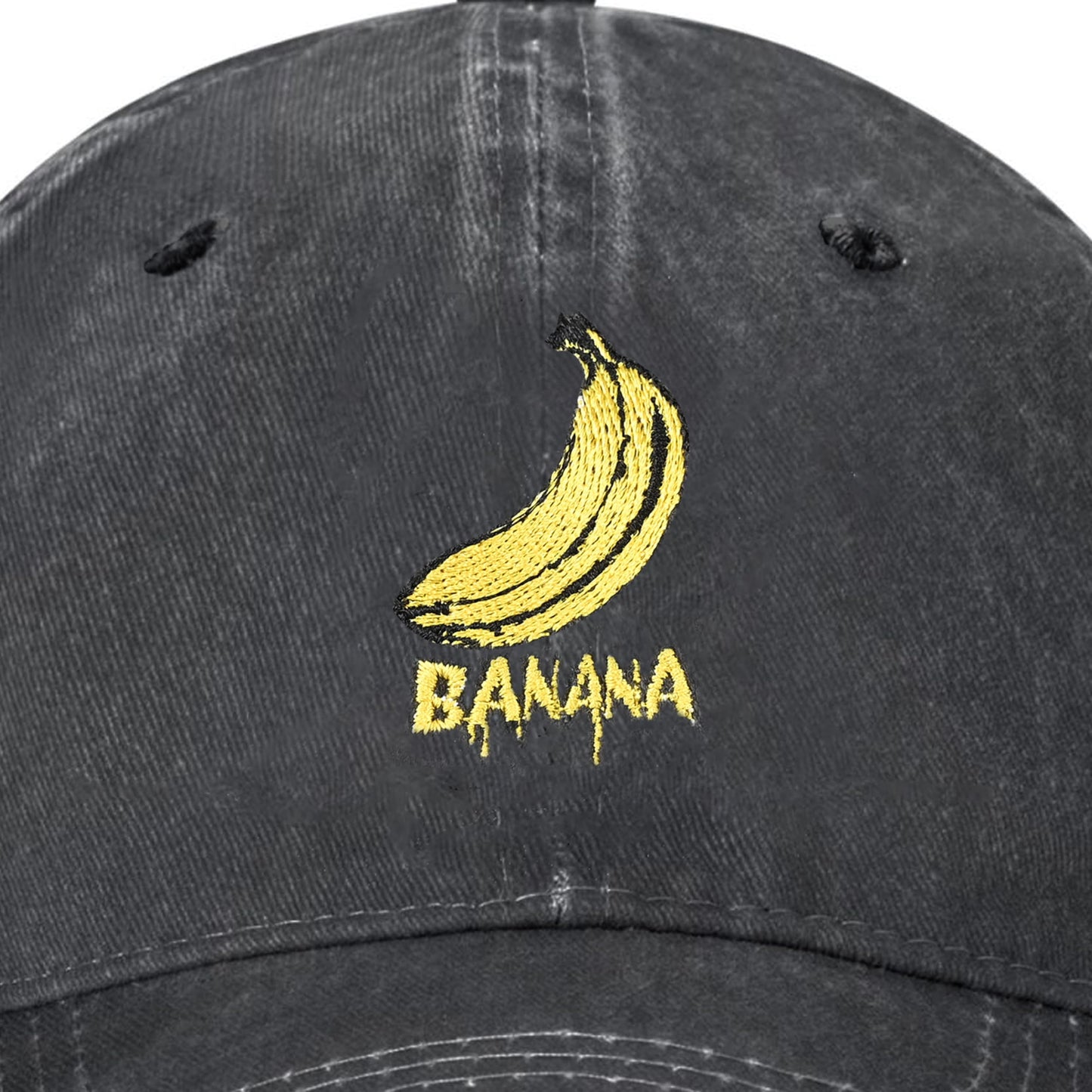 Embroidered Baseball Cap Adjustable Vintage Washed Distressed Denim Baseball Hat for Women Men