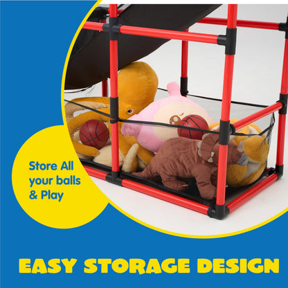 JOYIN Arcade Basketball Game Set with 4 Balls and Hoop for Kids 3+ Years Old Indoor Outdoor Sport Play - Easy Set Up - Air Pump Included - Ideal for Competition