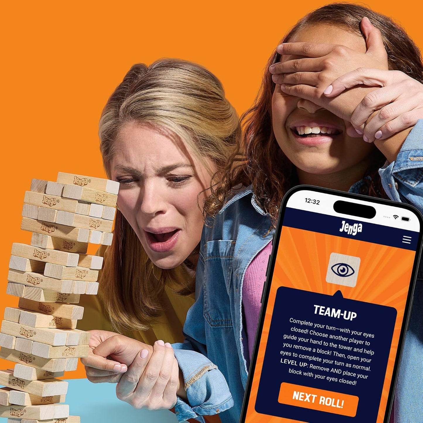 Official Hasbro Games Jenga Game | Digital Die for 6 More Ways to Play | Original Wood Block Game | Stacking Tower | Ages 6+ | 1+ Players | Party Games