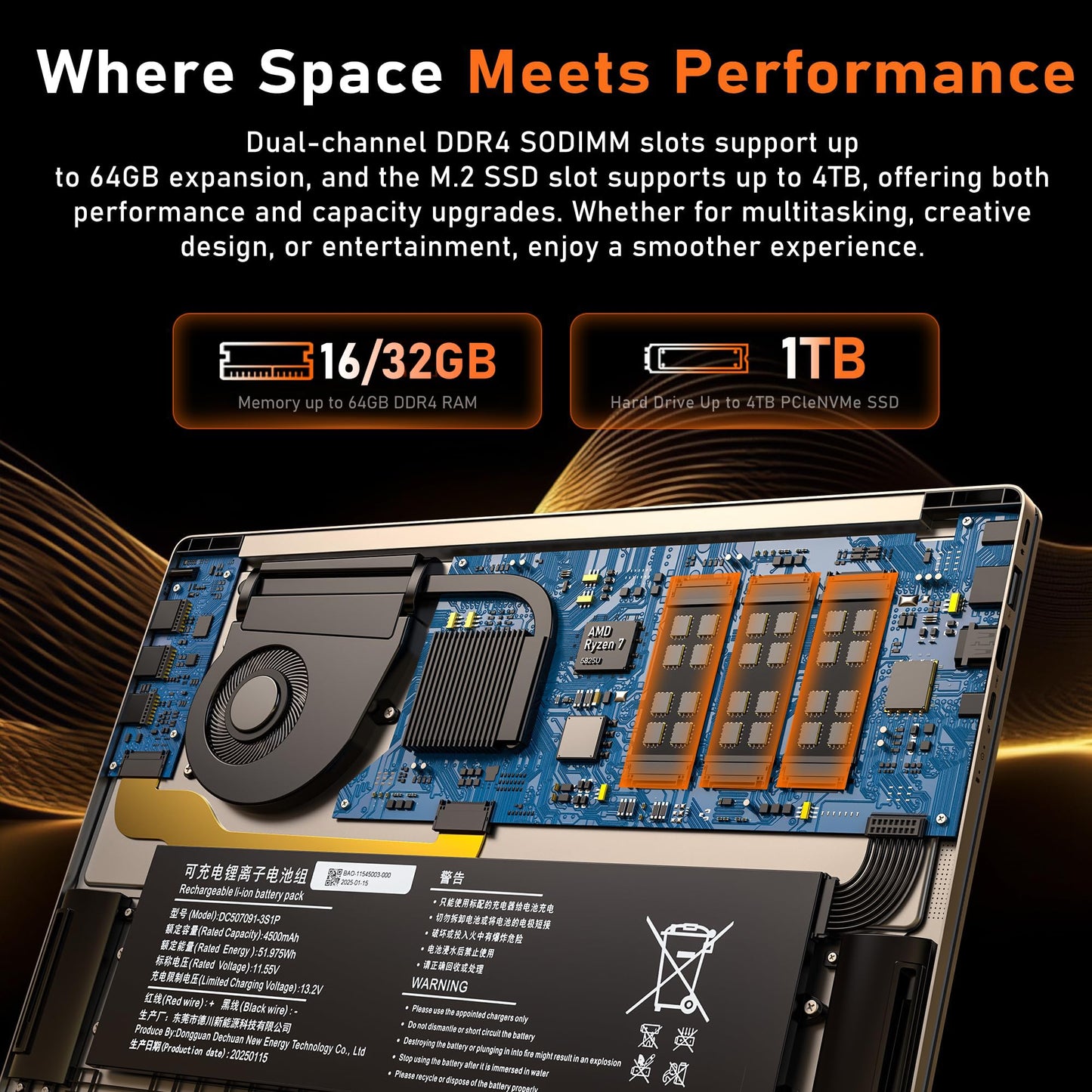 Gaming Laptop, 16 Inch Lap Top Computer 2026 with Ryzen 7 5825U Processor, 16GB DDR4, 1T SSD, Window 11 Pro, Backlit Keyboard, FHD Display 1920*1080P, WiFi 6, HDMI, for Student, Office, Business
