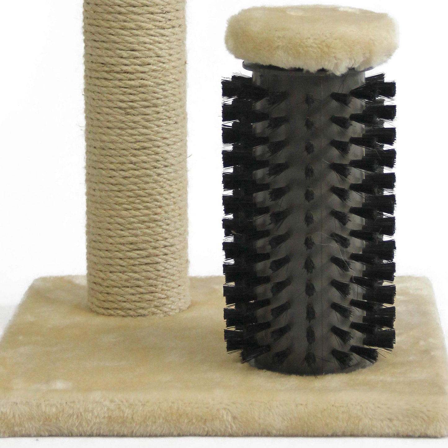 Amazon Basics Cat Scratching Post for Indoor Cats & Kittens, Medium (31.5"H), Cat Furniture with Dangling Ball Toy, Grey