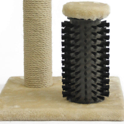 Amazon Basics Cat Scratching Post for Indoor Cats & Kittens, Medium (31.5"H), Cat Furniture with Dangling Ball Toy, Grey