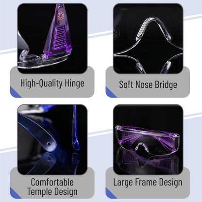 UNCO- Safety Goggles Over Glasses, Protective Goggles, Anti Fog, Work, Safety Glasses Over