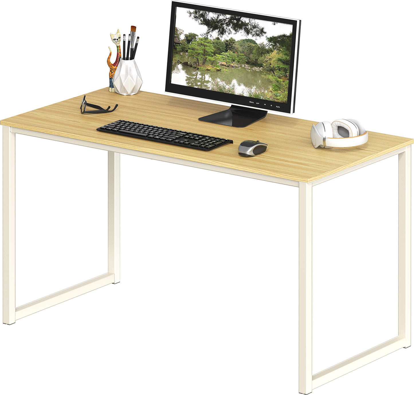 SHW Mission 32-Inch Home Office Computer Desk, Black