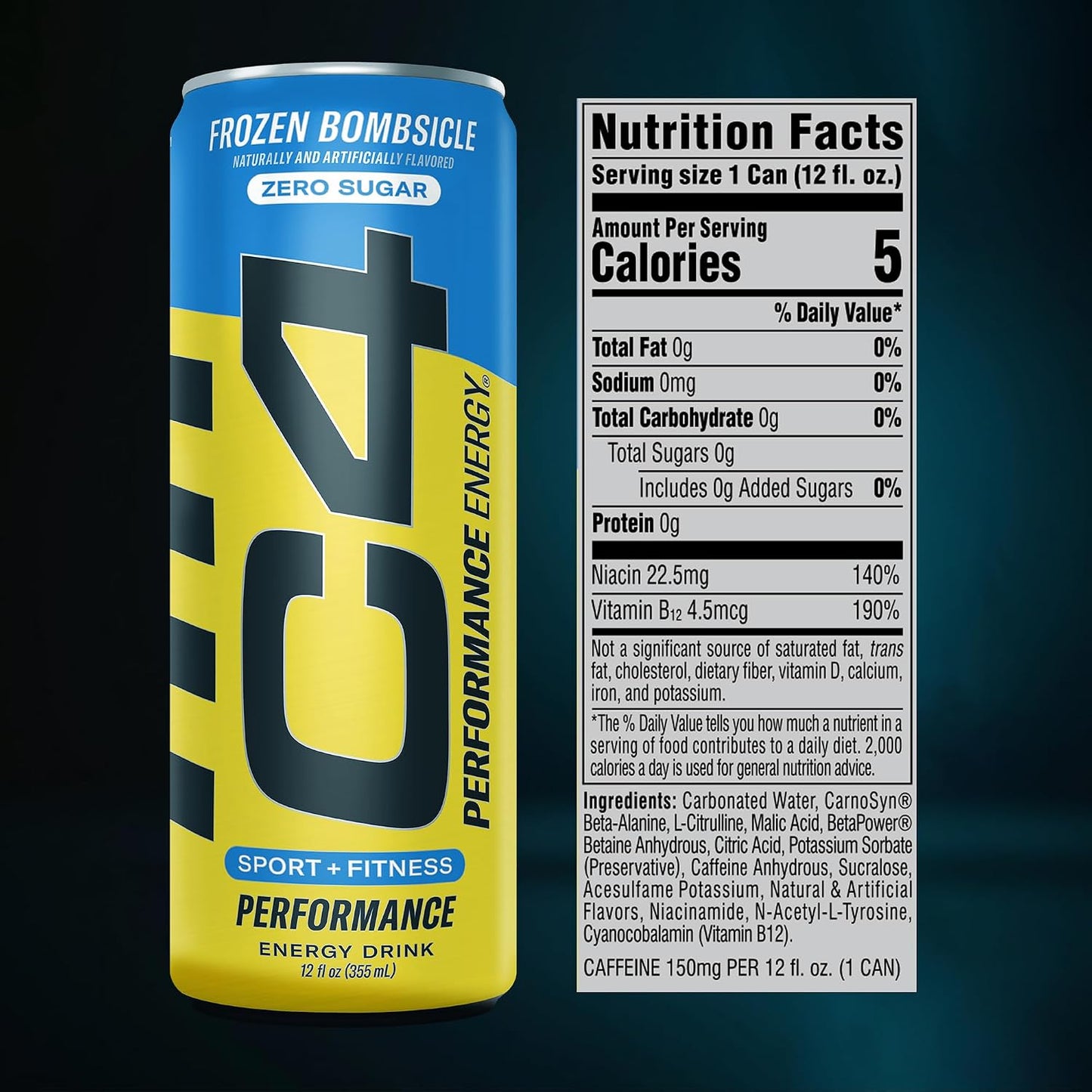 C4 Smart Energy Drinks Variety Pack, Sugar Free Performance Fuel & Nootropic Brain Booster, Coffee Substitute or Alternative, 4 Flavor Berry Breeze Variety (Pack of 24)