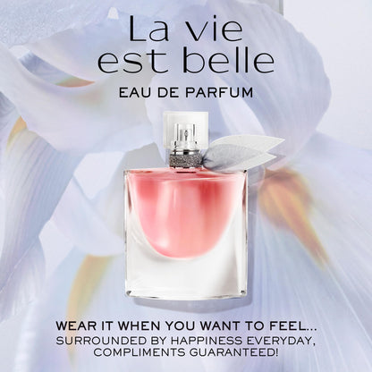 Lancôme La Vie Est Belle Eau de Parfum - Floral & Sweet Women's Perfume | Long Lasting Fragrance with Notes of Iris, Earthy Patchouli, Warm Vanilla & Spun Sugar - Floral & Sweet Perfume for Women