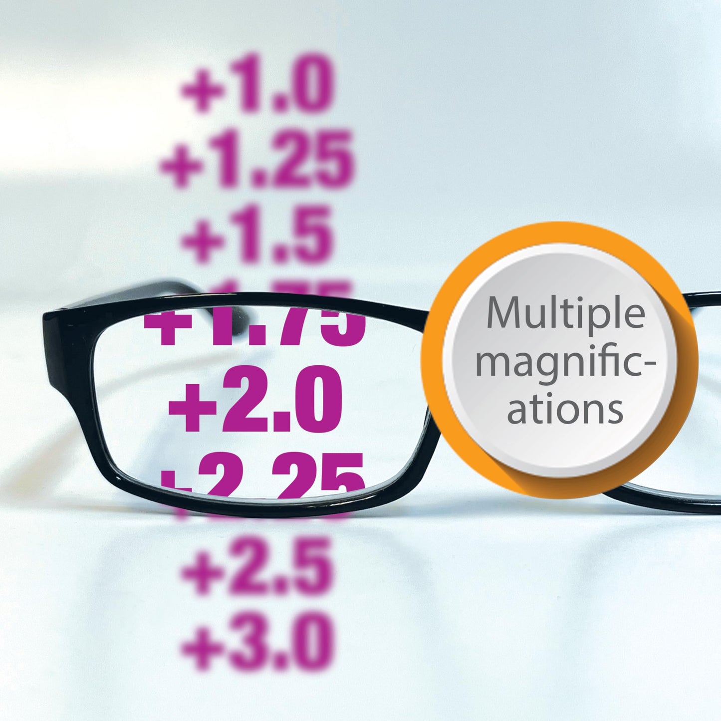 Boost Eyewear Reading Glasses, Traditional Black Frames, with Spring Loaded Hinges