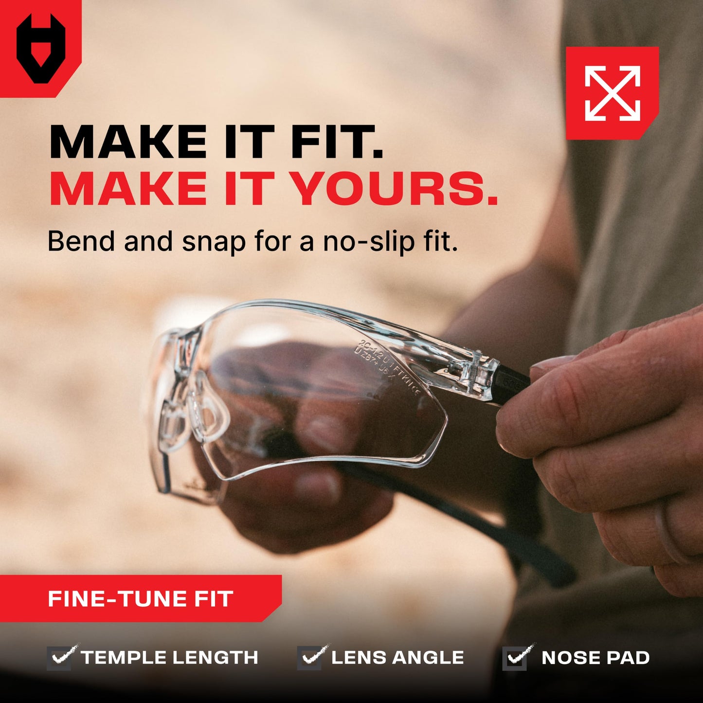 NoCry Clear Safety Glasses for Men and Women with Anti-Fog and Scratch Resistant Wrap Around Lenses, Adjustable Temples and Nose Pads — ANSI Z87 Certified Protective Eyewear with 100% UV Shielding