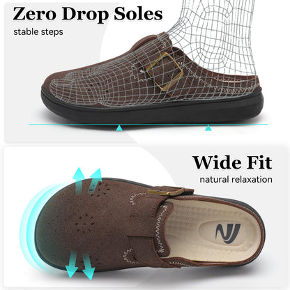 Spesoul Clogs for Women Wide Width Slip On Mules Slide On Potato Shoes Diabetic Slippers Closed Toe Zero Drop for Swollen Feet Summer Indoor Outdoor