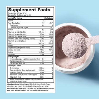 Purely Inspired Collagen Powder for Women & Men, Unflavored (20 Servings) | 20g Hydrolyzed Collagen Peptides Protein Powder - Grass-Fed & Pasture Raised Supports Hair, Nail, Skin, Bone, & Joint Health